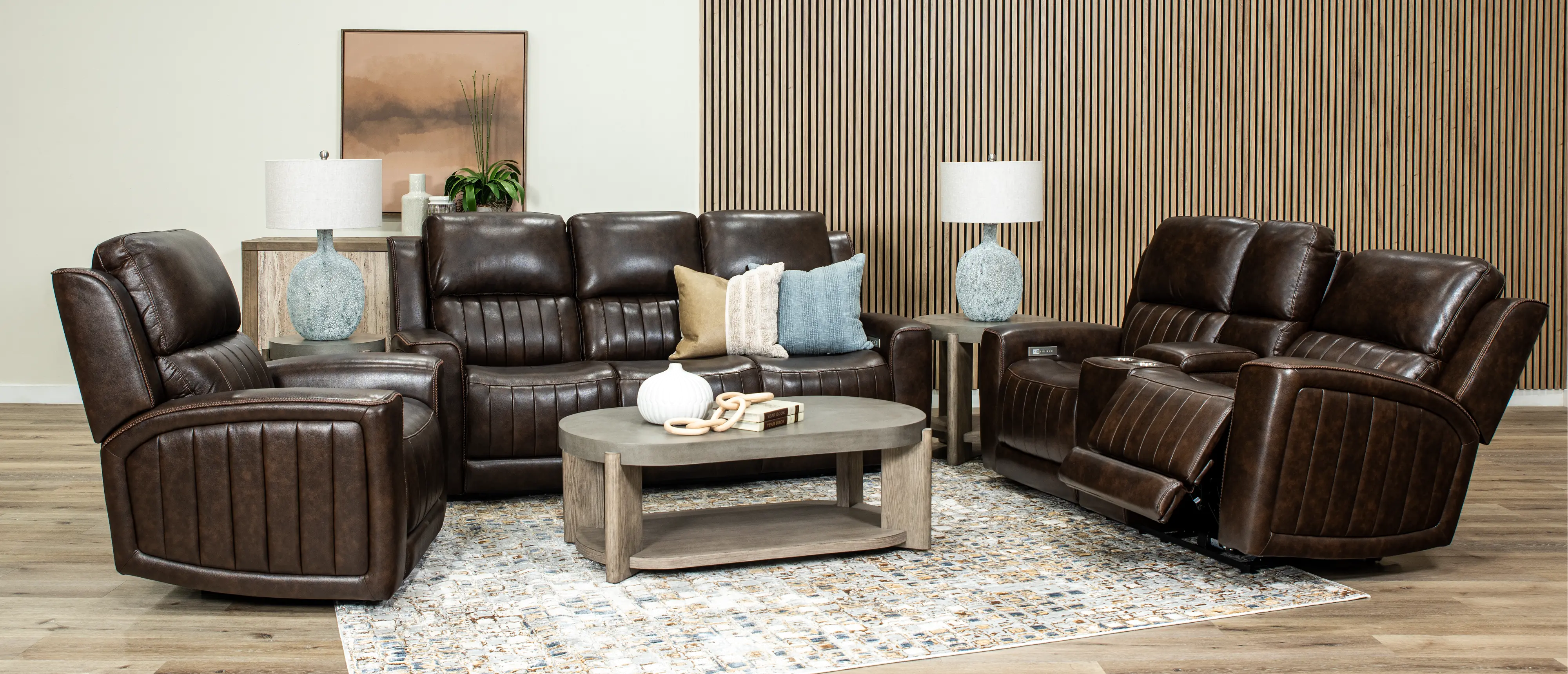 Pierce Chocolate Dark Brown Power Reclining Sofa-2