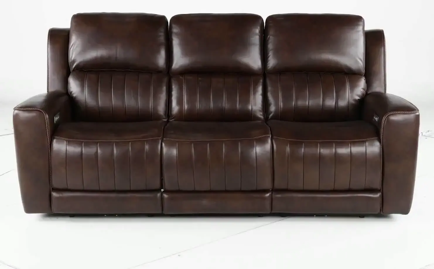 Pierce Chocolate Dark Brown Power Reclining Sofa-5