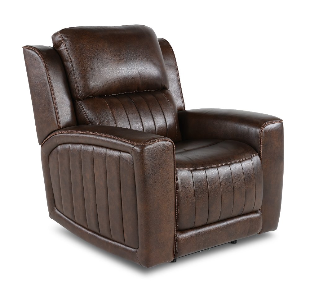 Pierce Chocolate Dark Brown Power Recliner