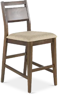Zoey Natural Brown Counter Height Stool