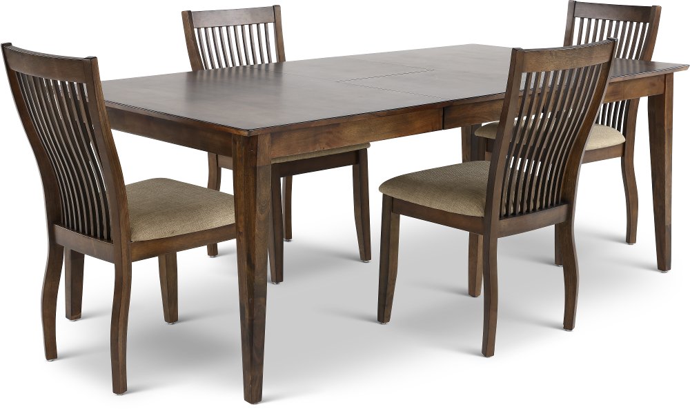 Zoey Brown 5 Piece Dining Room Set