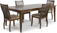 Zoey Brown 5 Piece Dining Room Set