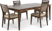Zoey Brown 5 Piece Dining Room Set