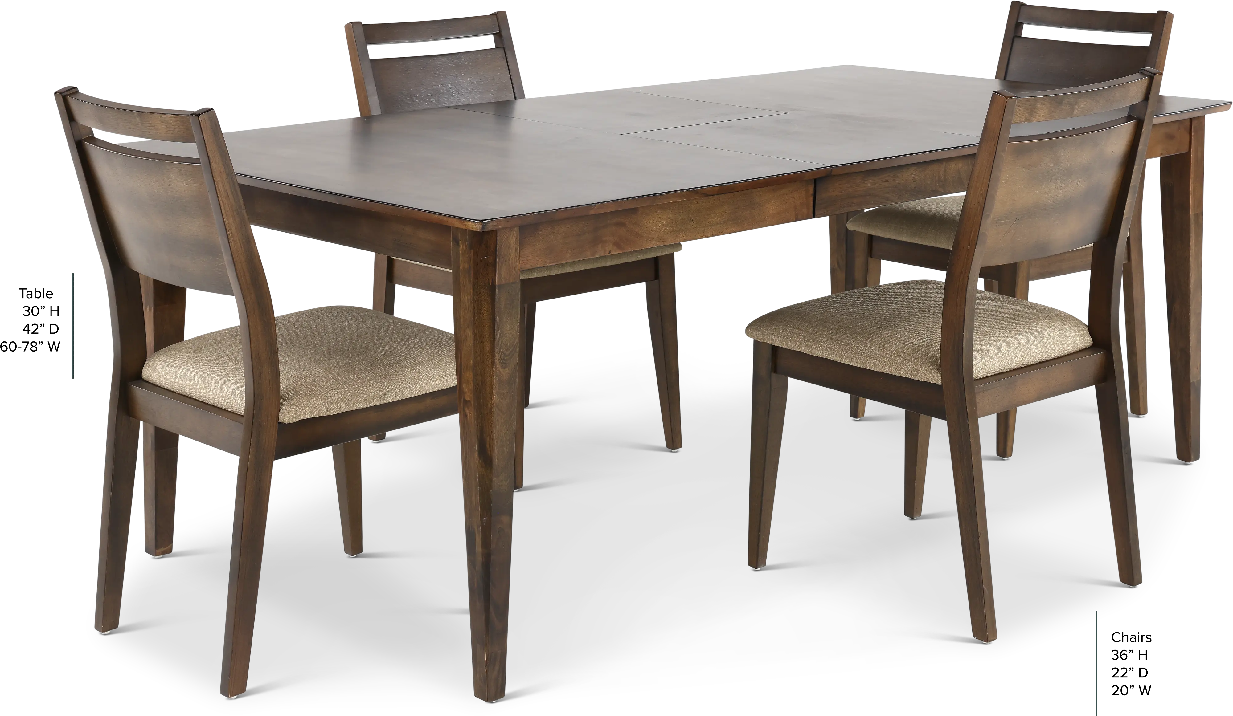 Zoey Brown 5 Piece Dining Room Set-2