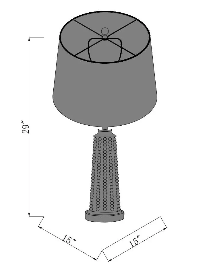 KUL-001 29  Brown and Linen Table Lamp-3