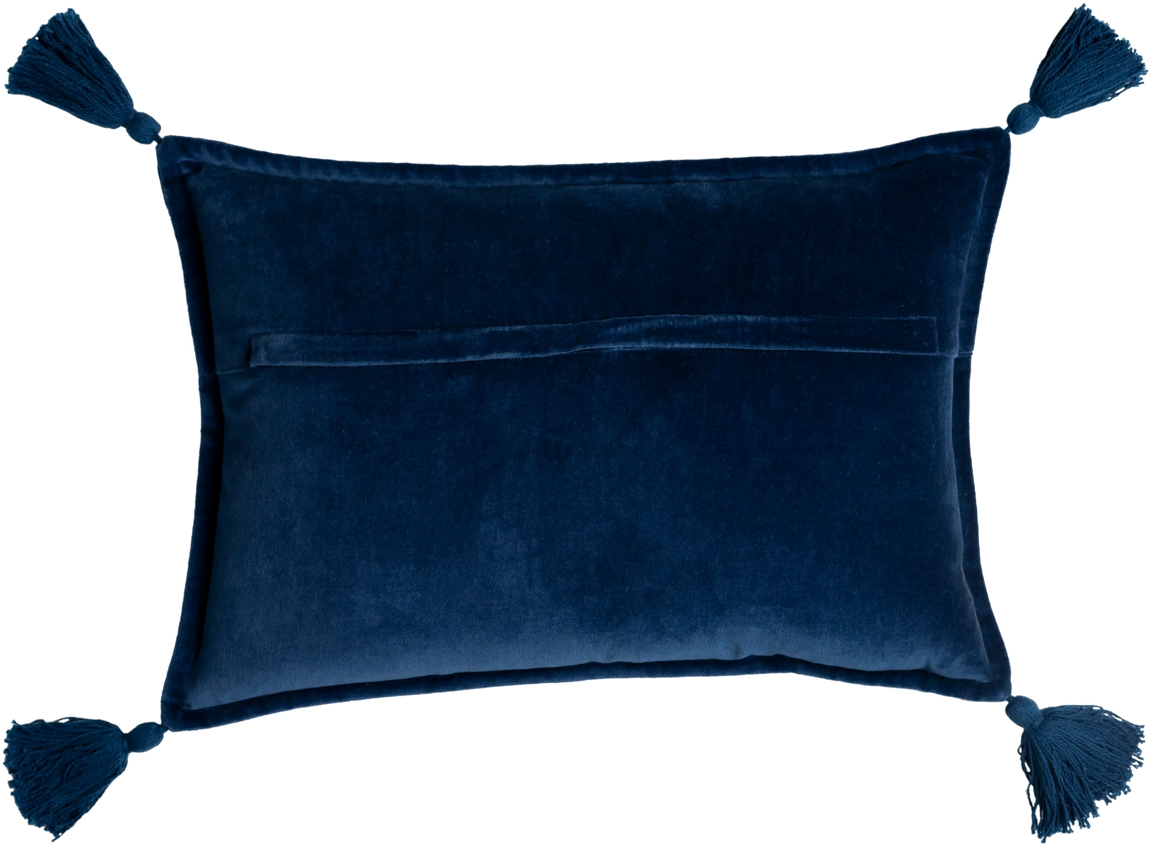 CV045-1319P 13  Velvet Navy Tassel Throw Pillow-3