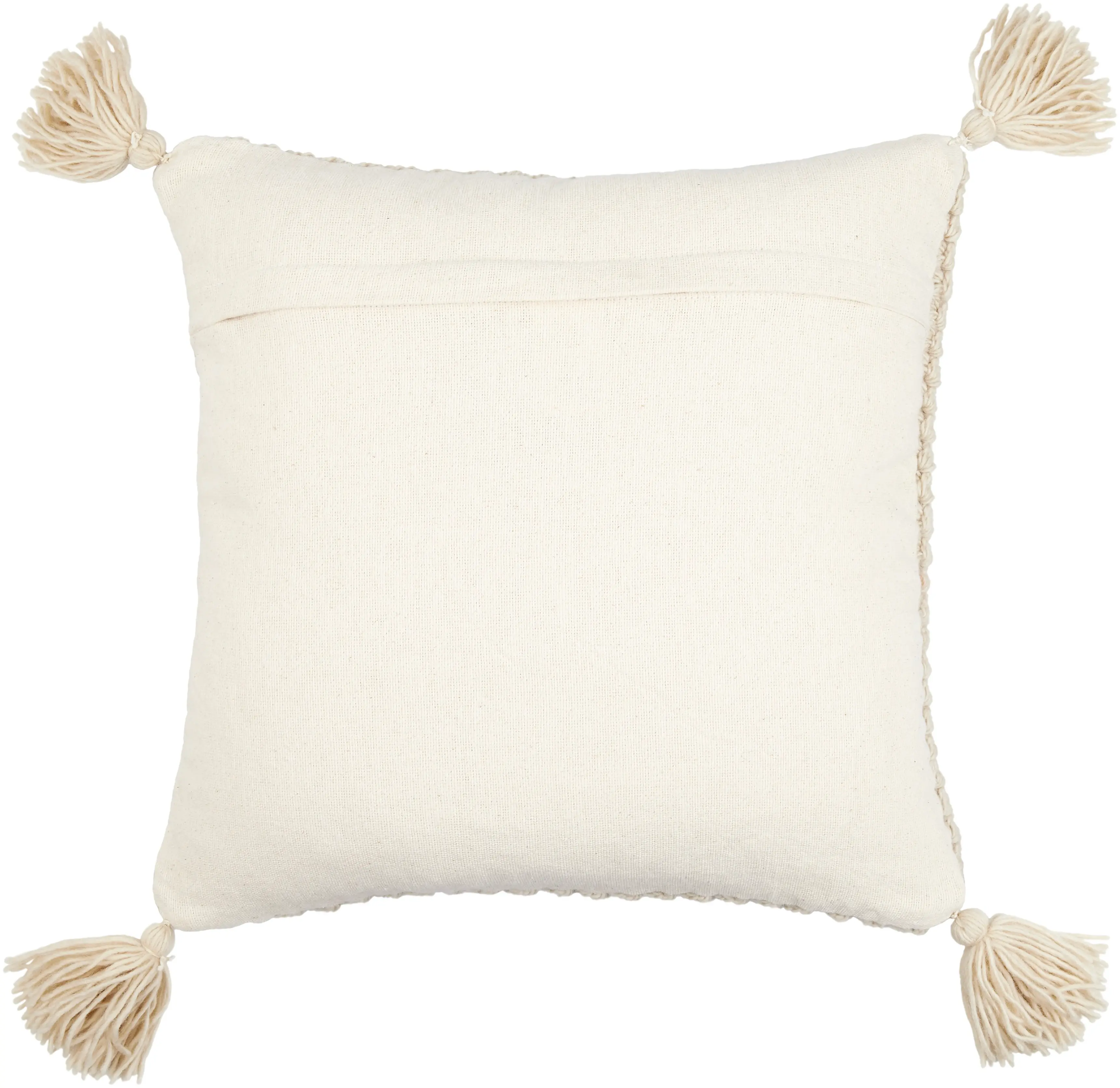 MKO015-2020P Beige Crochet and Wool Accent Pillow-3