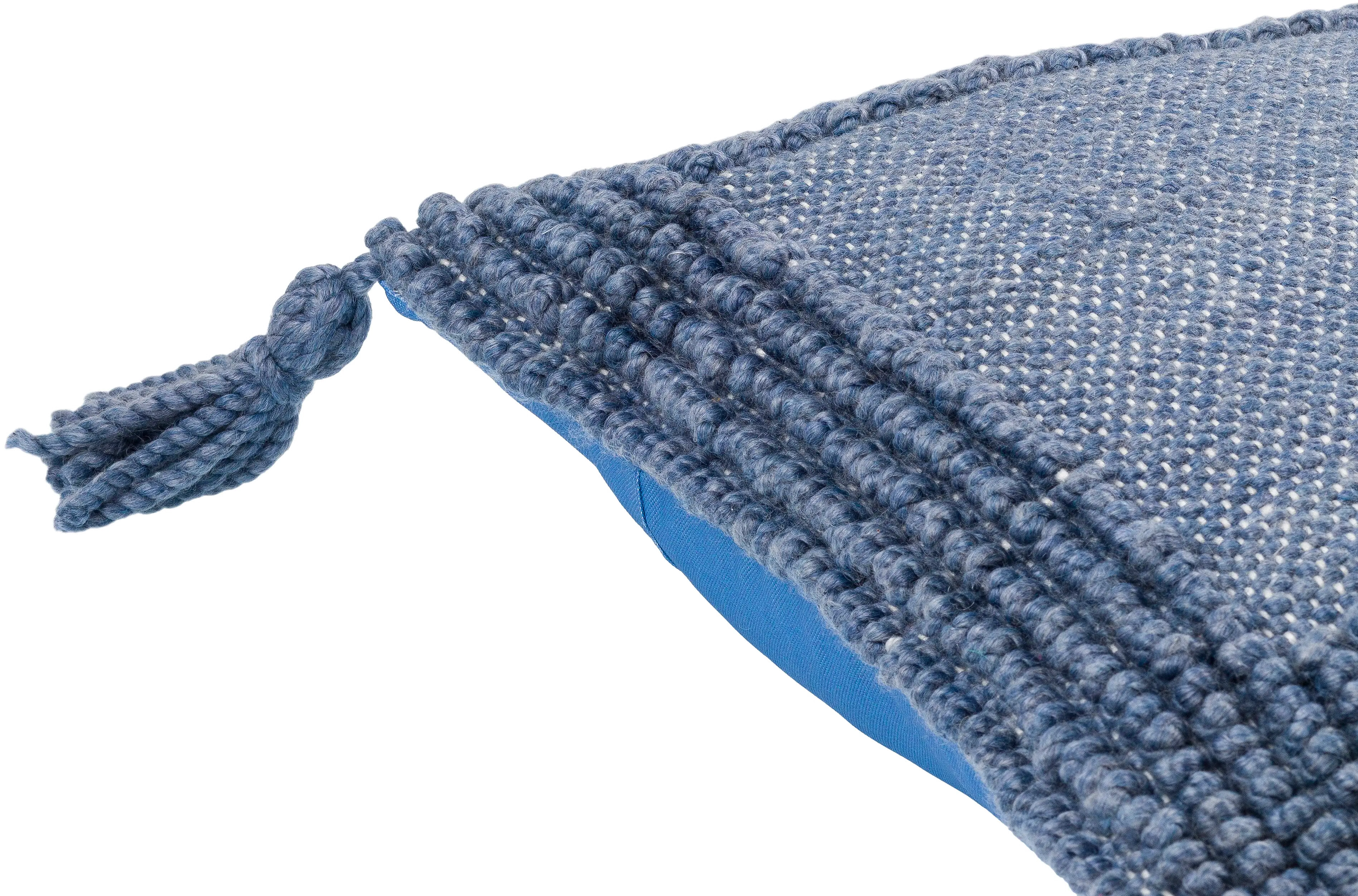ALK007-2020P Alaric Outdoor Woven Blue Toss Pillow-4