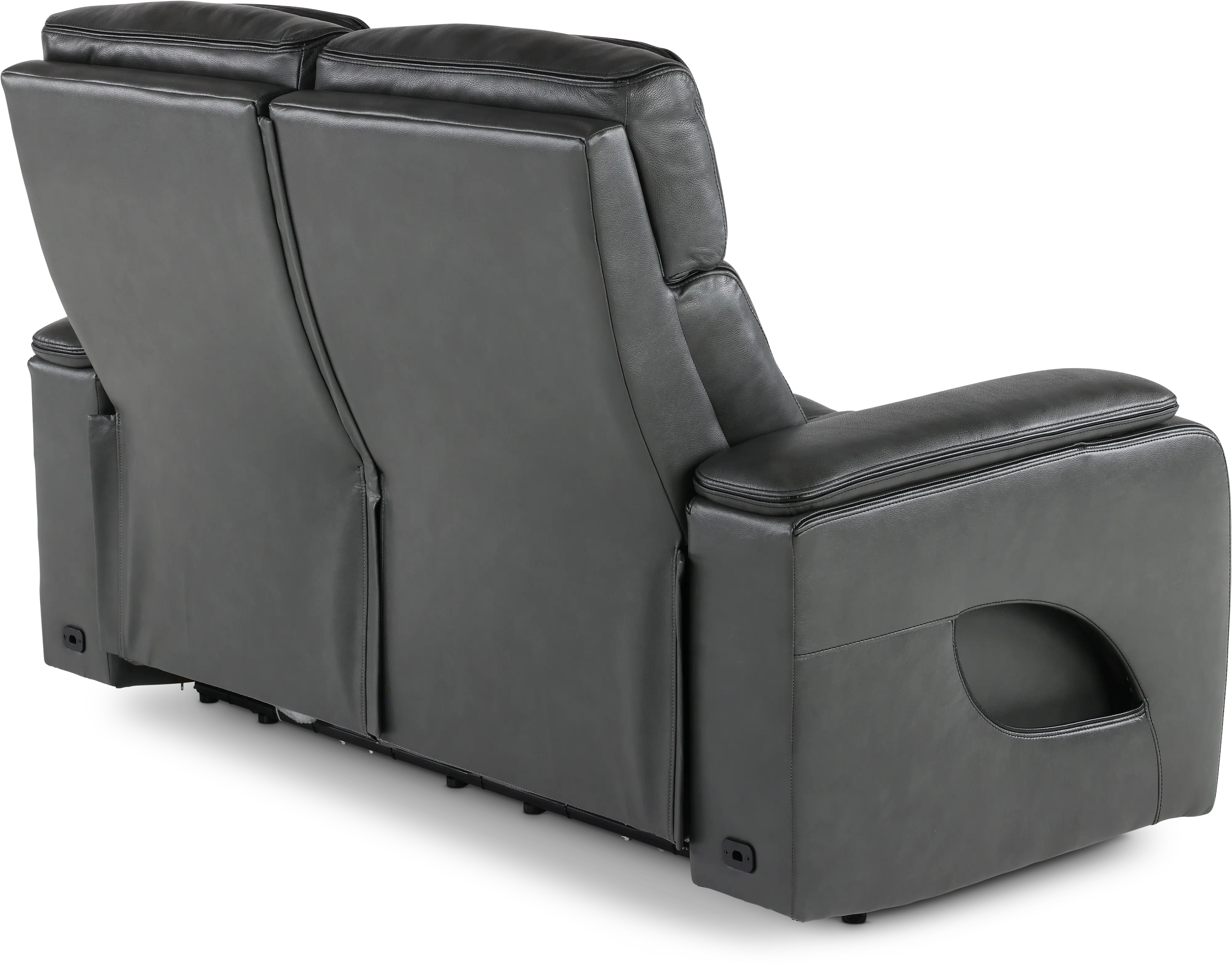 Arya Gray Power Reclining Loveseat with Power Headrests and Massage-7