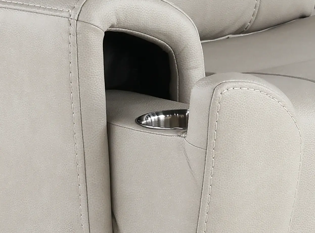 Damon Capriccio Dove 7-Piece Power Reclining Sectional with Audio System-5