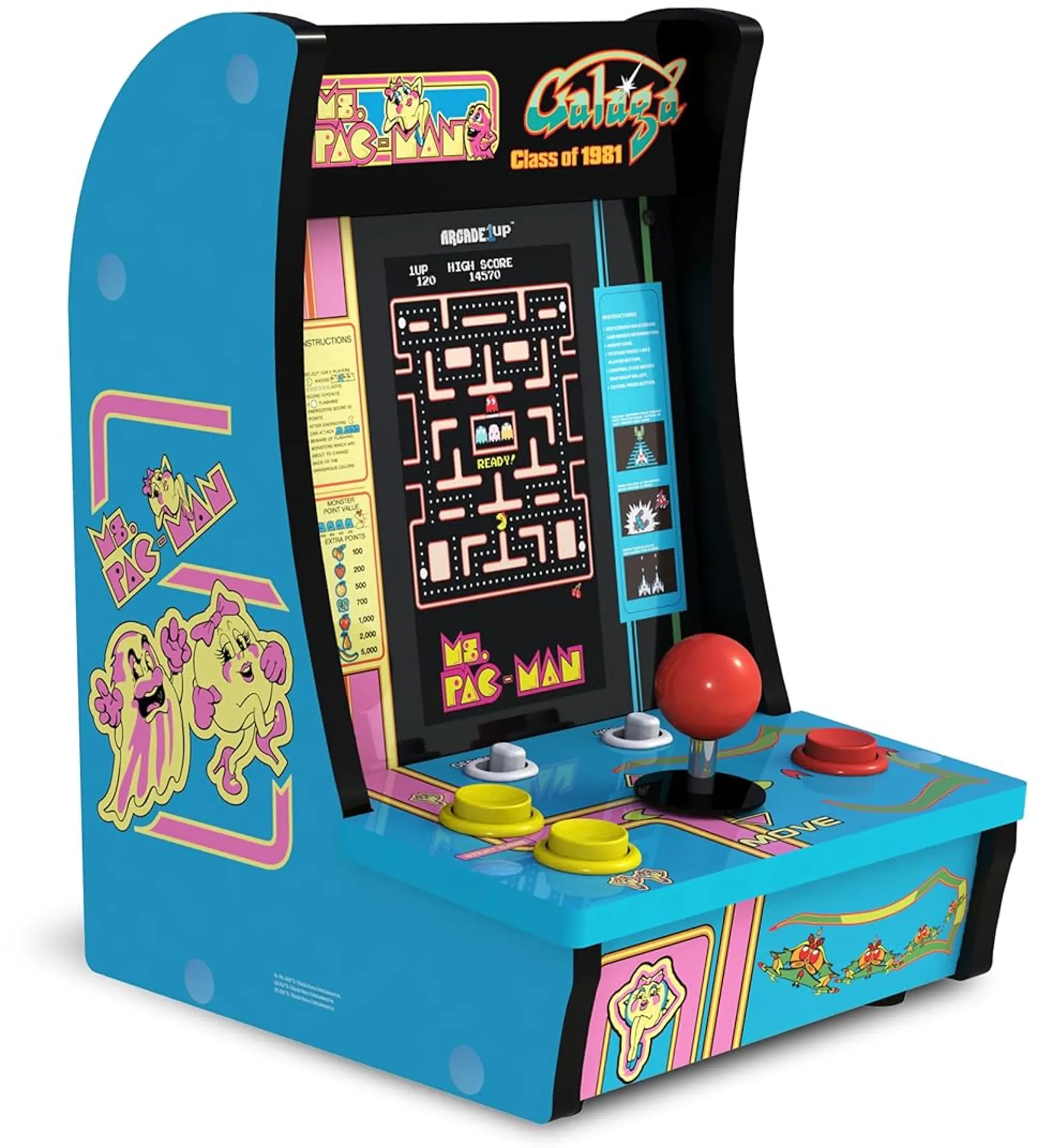 Arcade1Up Class of 81 Ms. PAC-Man/Galaga Countercade | RC Willey