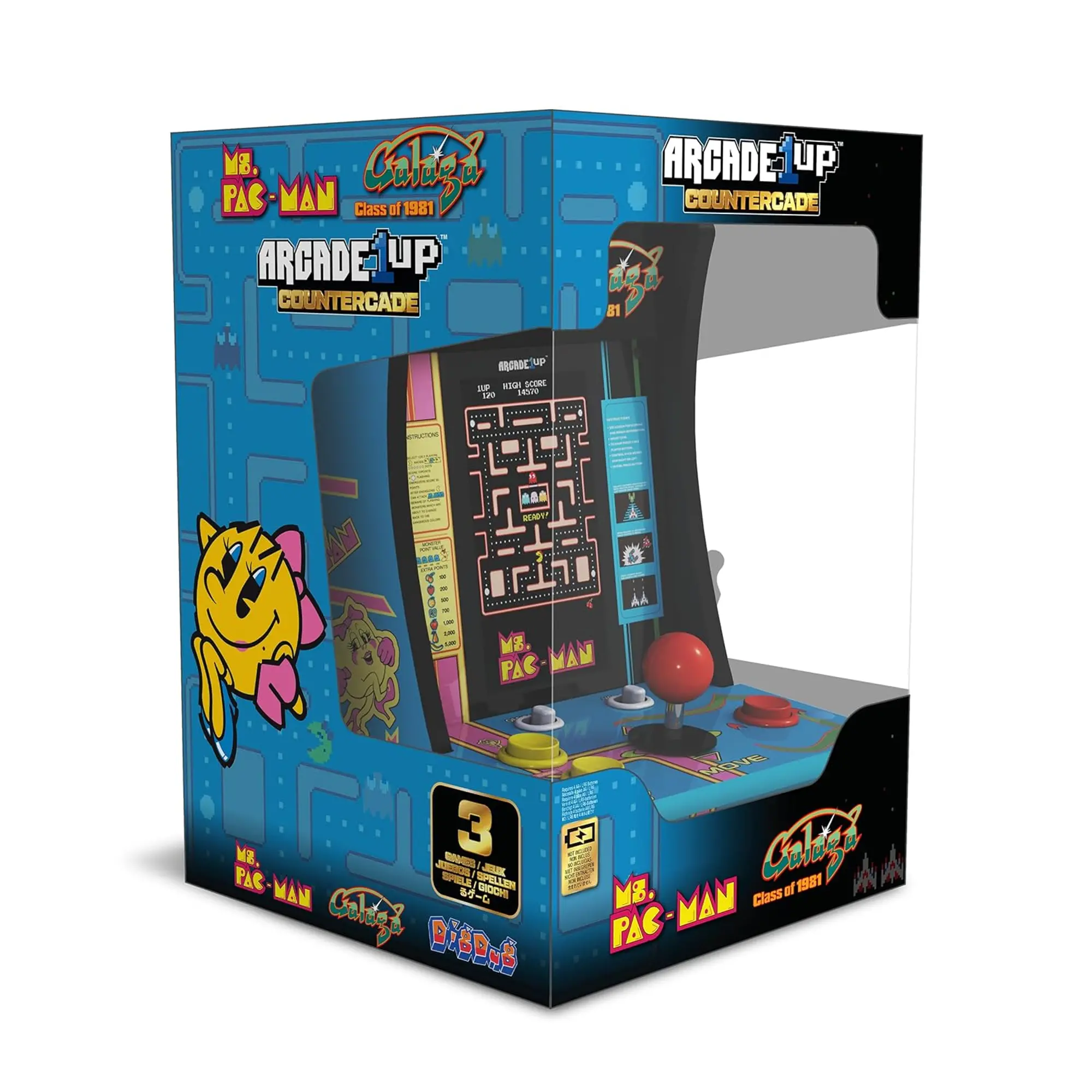 Arcade1Up Class of 81 Ms. PAC-Man/Galaga Countercade | RC Willey