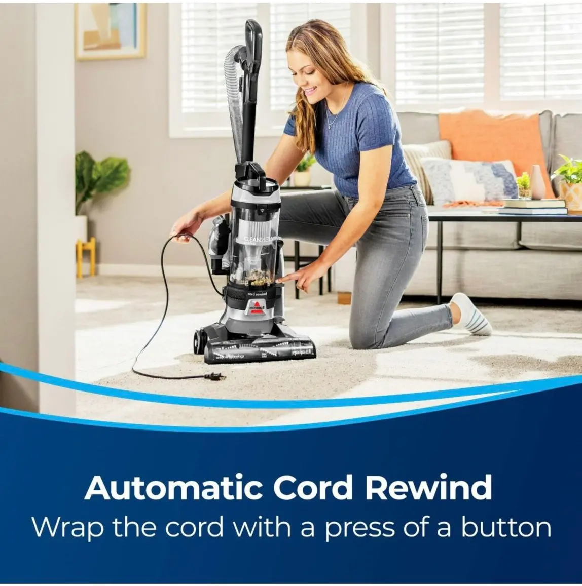 3675 Bissell Cleanview Rewind 2.0 Upright XL Vacuum-3