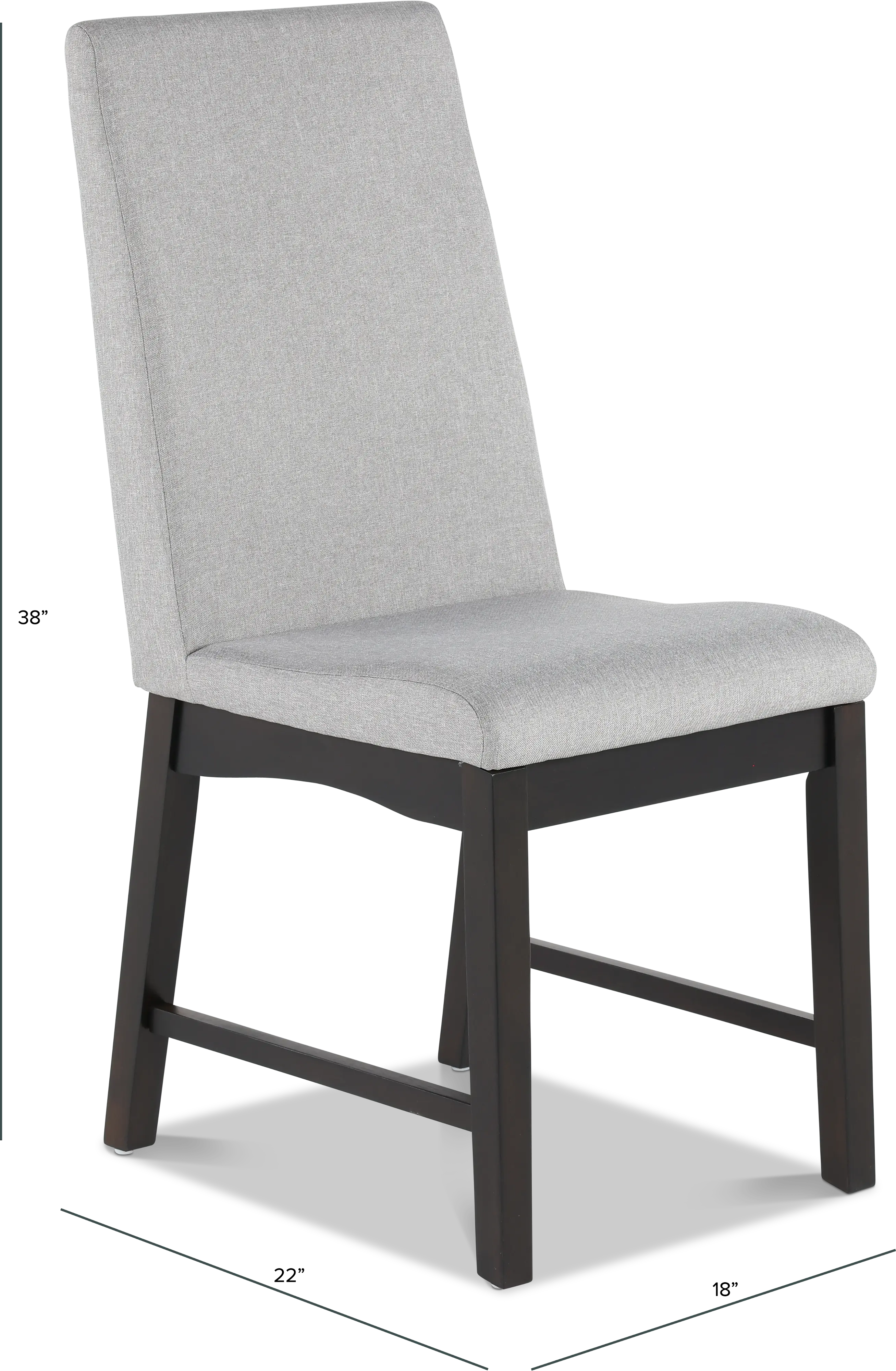 Maywood Espresso Brown and Gray Dining Chair-3