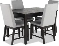 Maywood Espresso Brown and Gray 5 Piece Dining Set