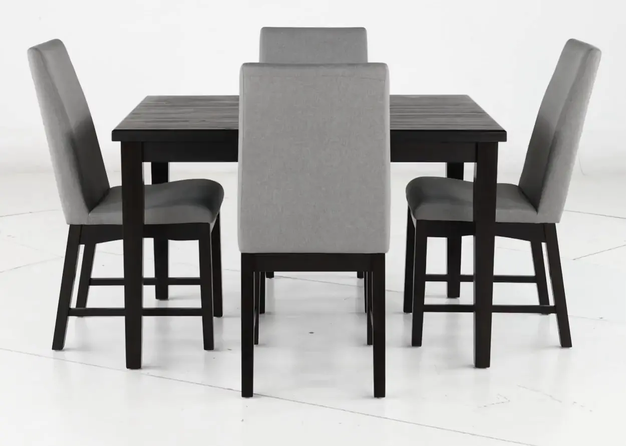 Maywood Espresso Brown and Gray 5 Piece Dining Set-4