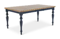 Carmen Oak and Blue Dining Table