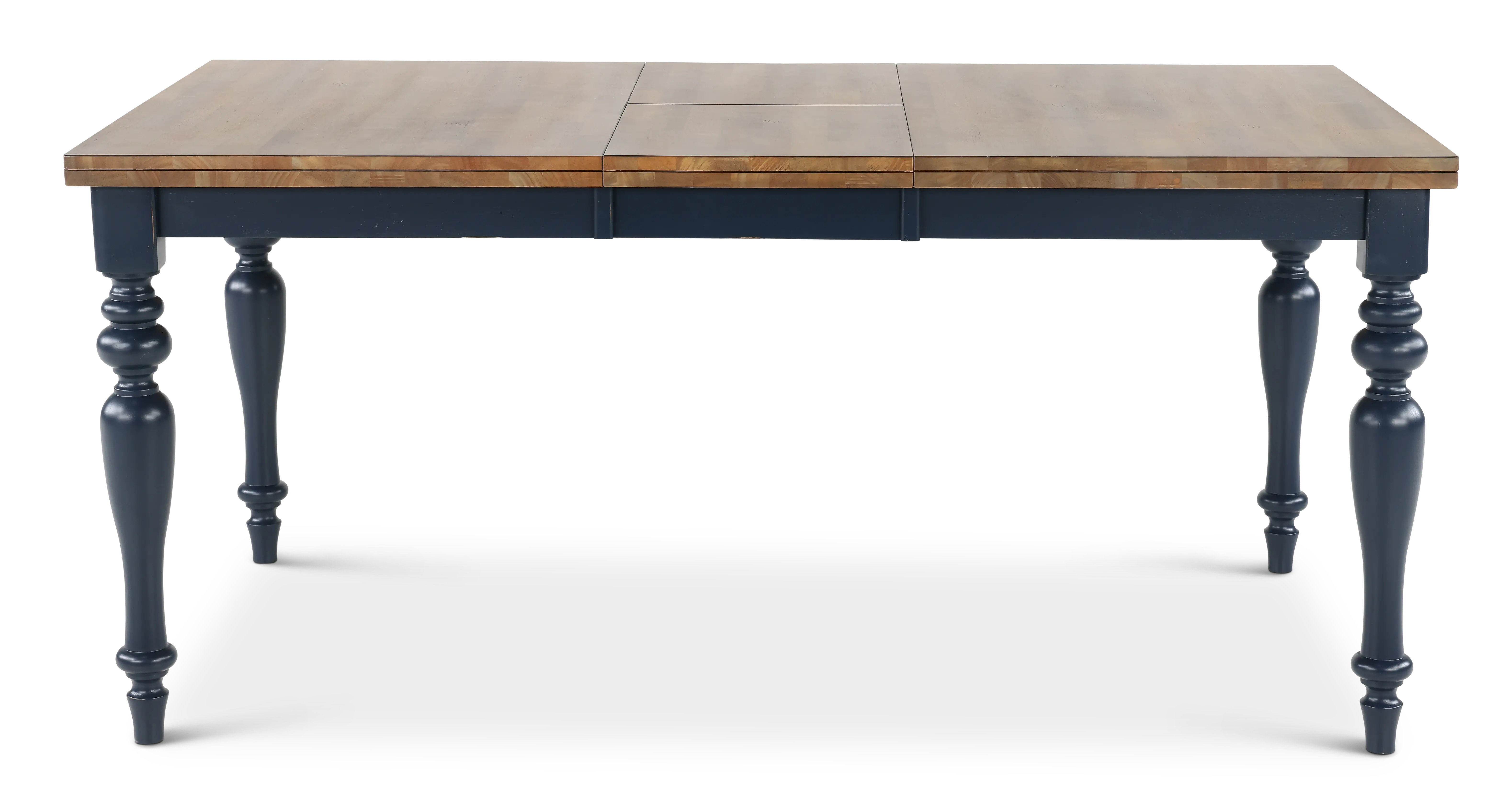 Carmen Oak and Blue Dining Table-4