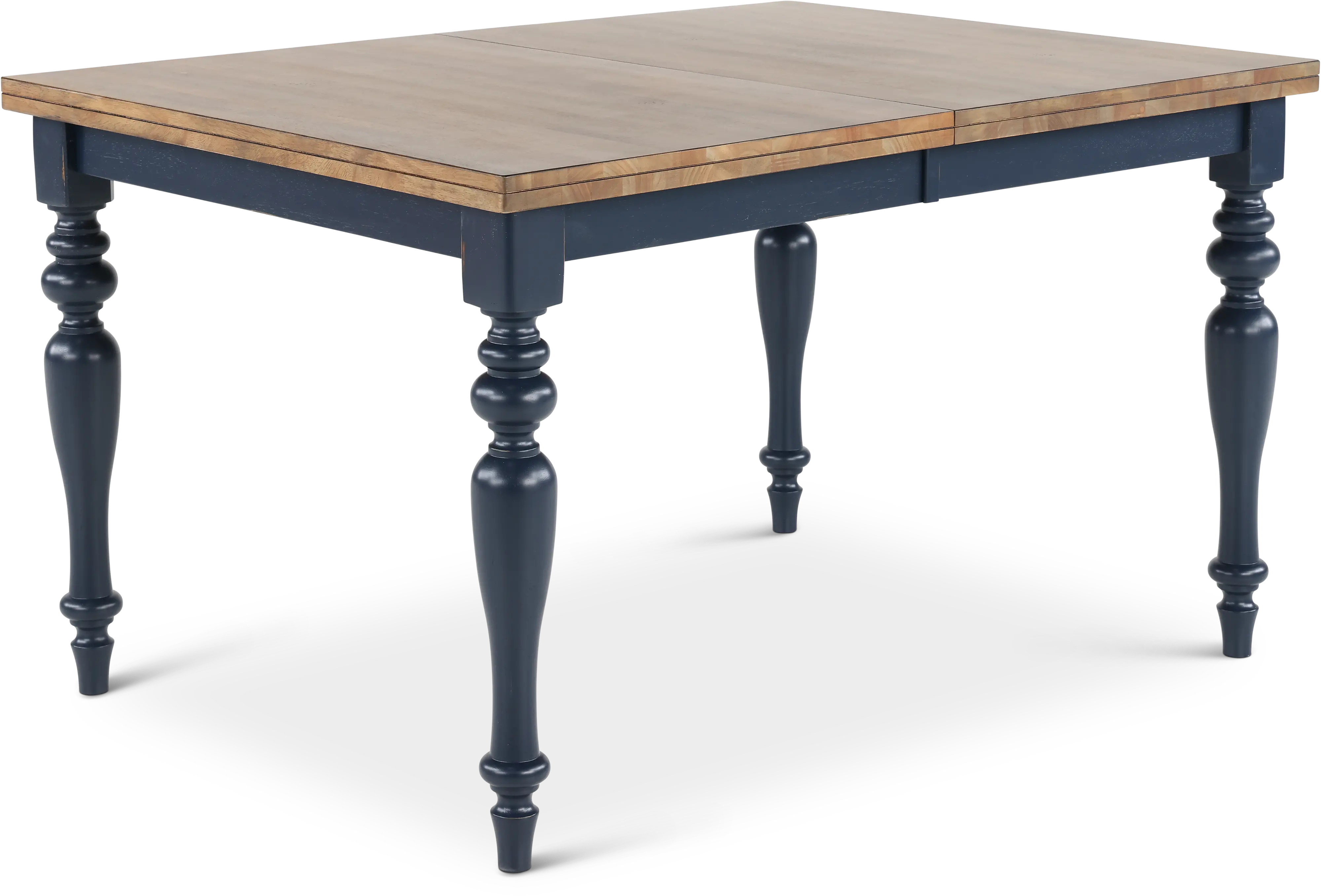Carmen Oak and Blue Dining Table-6