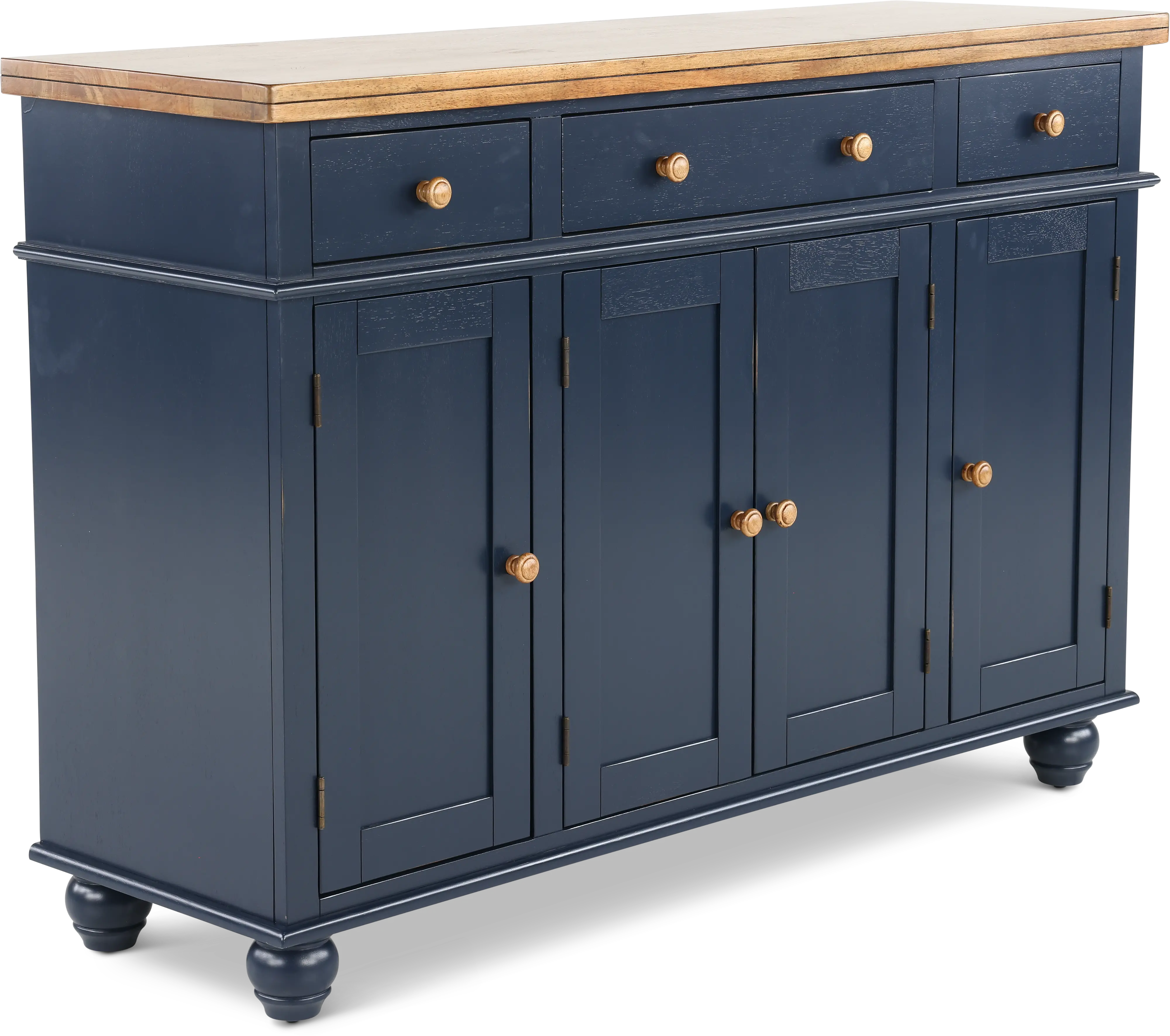 Carmen Oak and Blue Dining Server-1