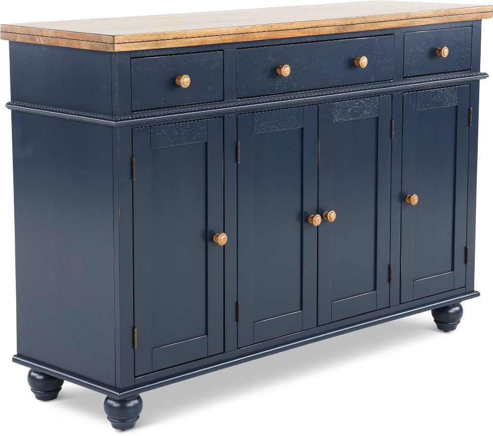 Carmen Oak and Blue Dining Server