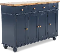 Carmen Oak and Blue Dining Server