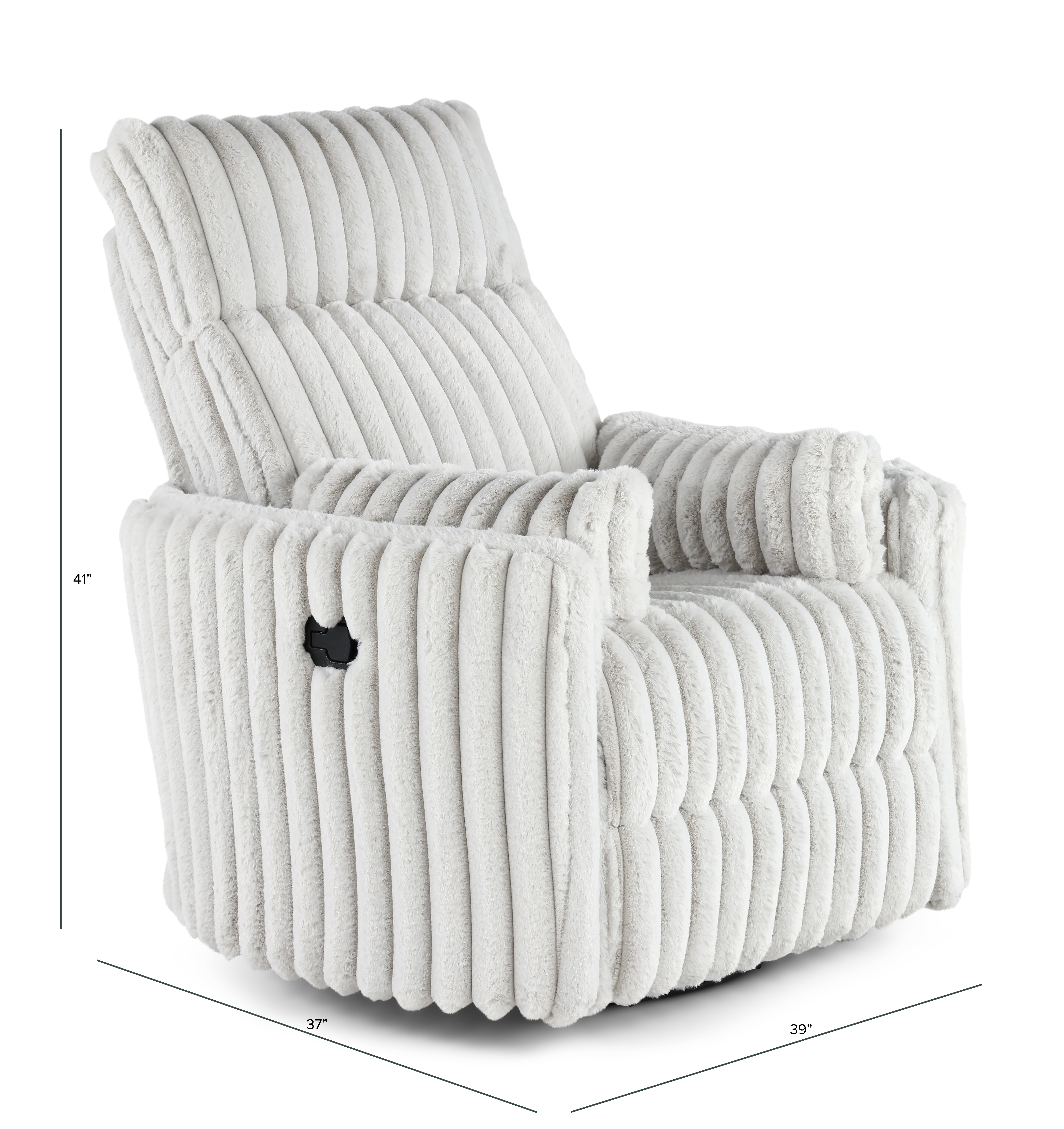 Mondo Avendio Silver Swivel Recliner-3