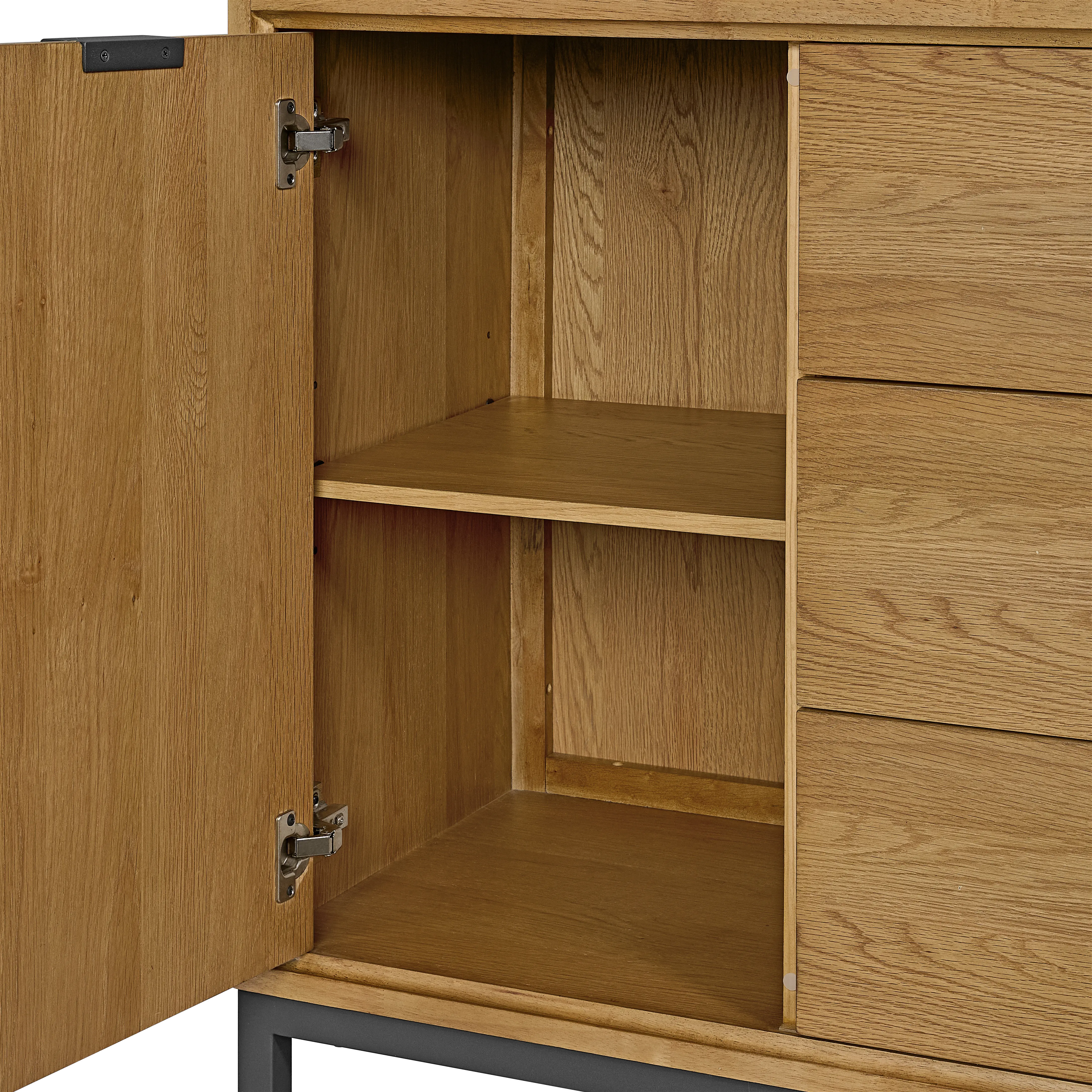 Newport Natural Oak Gentleman's Chest-4