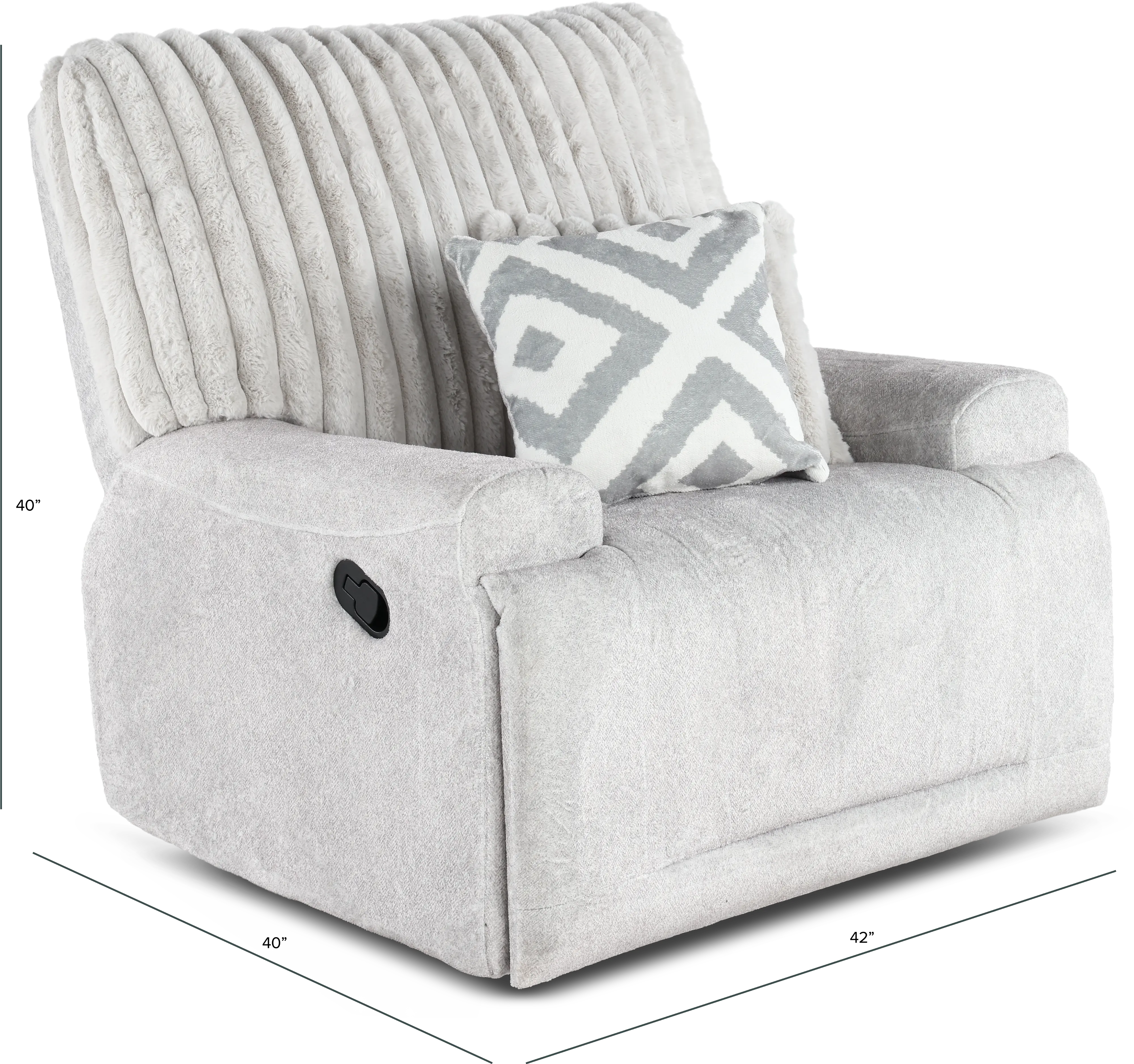 Mondo Silver Manual Recliner-3