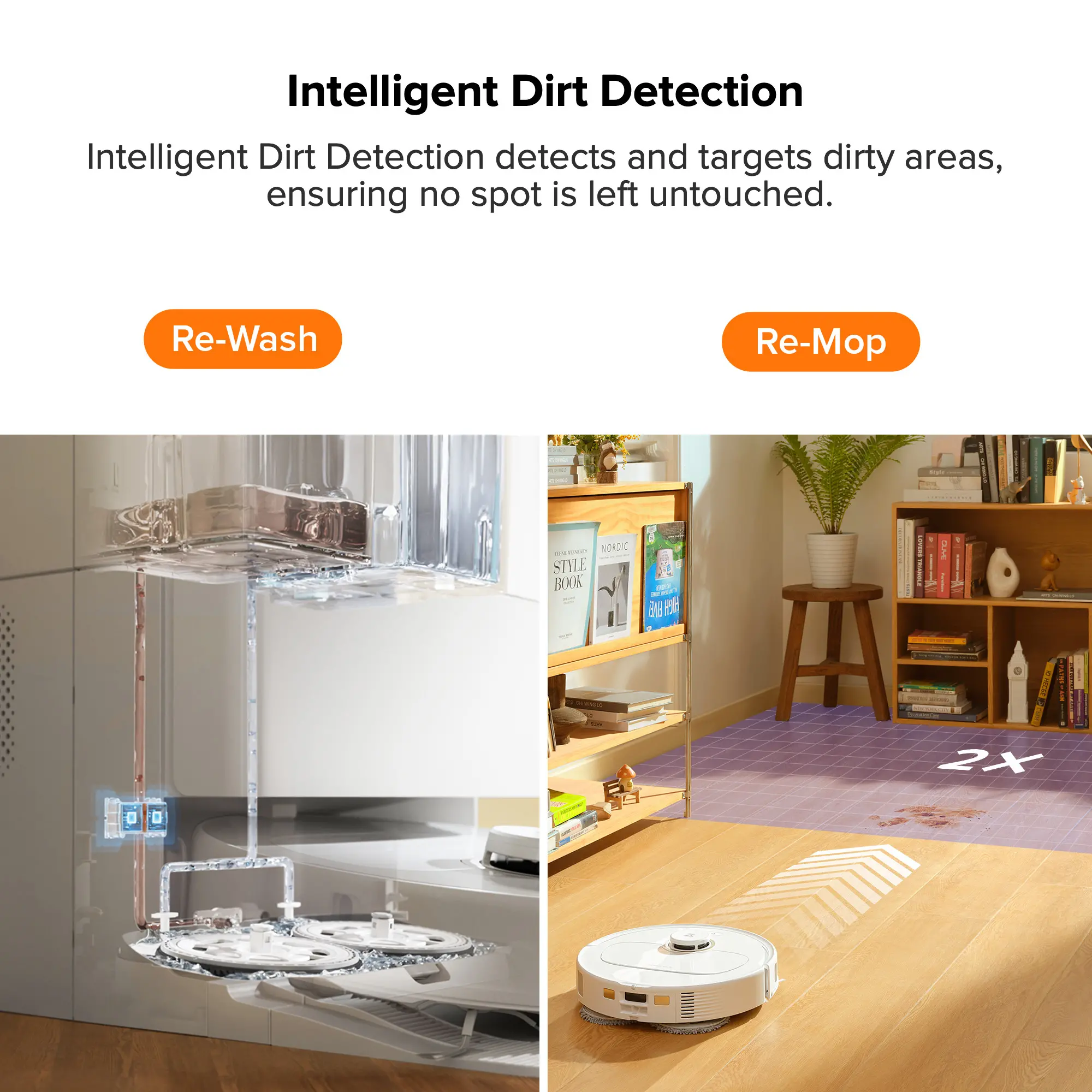 QREVO PRO - WHITE Roborock Qrevo Pro Wi-Fi Connected Robot Vacuum and Mop with FlexiArm Design-6