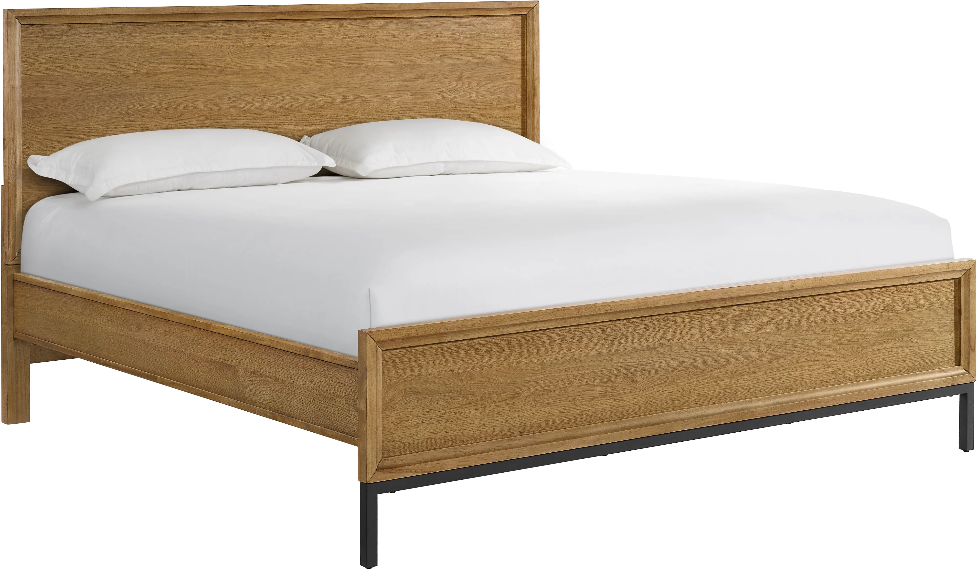 Newport Natural Oak King Platform Bed-1