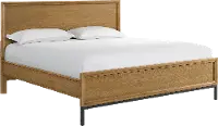 Newport Natural Oak King Platform Bed