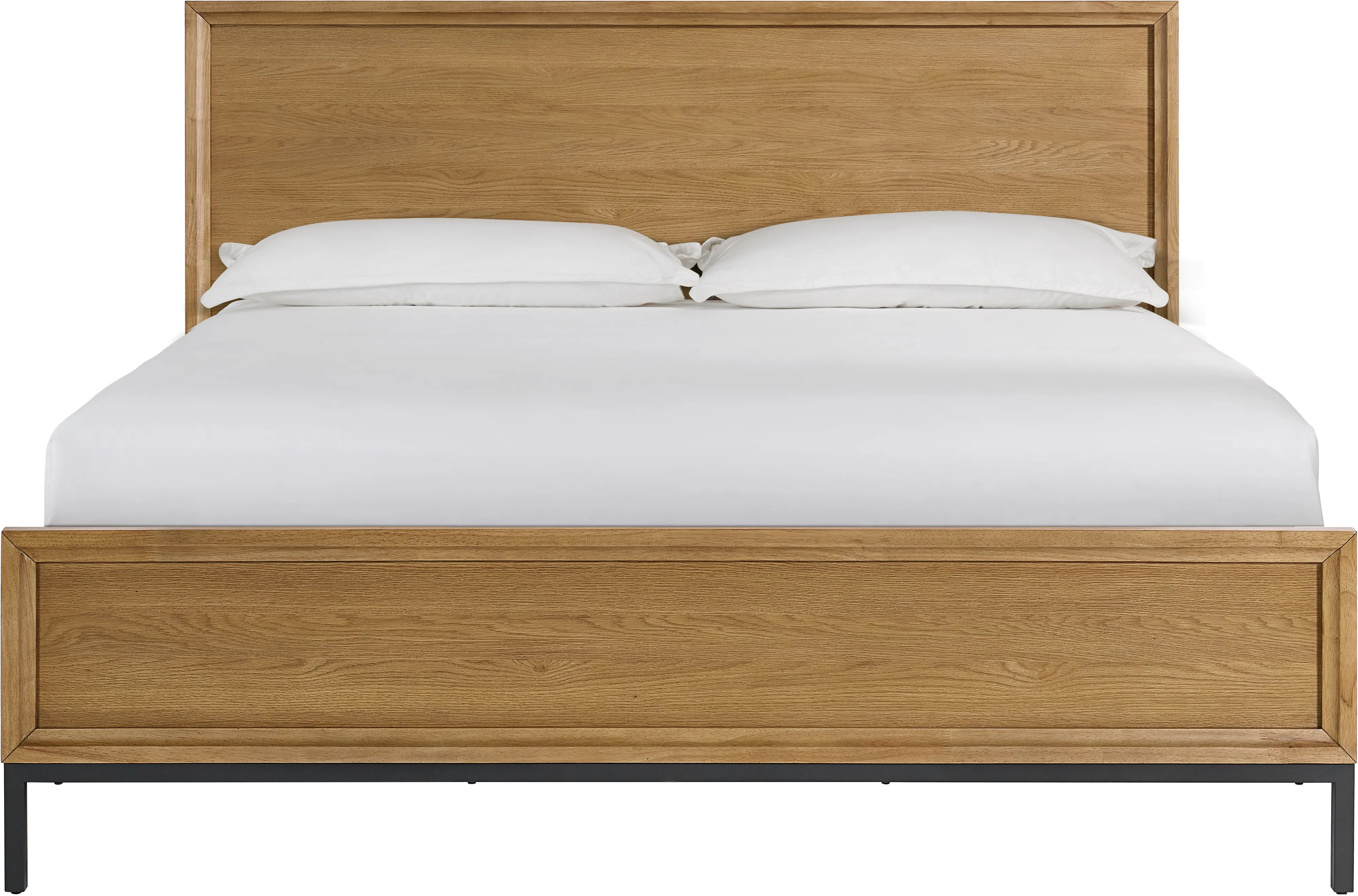 Newport Natural Oak King Platform Bed-3