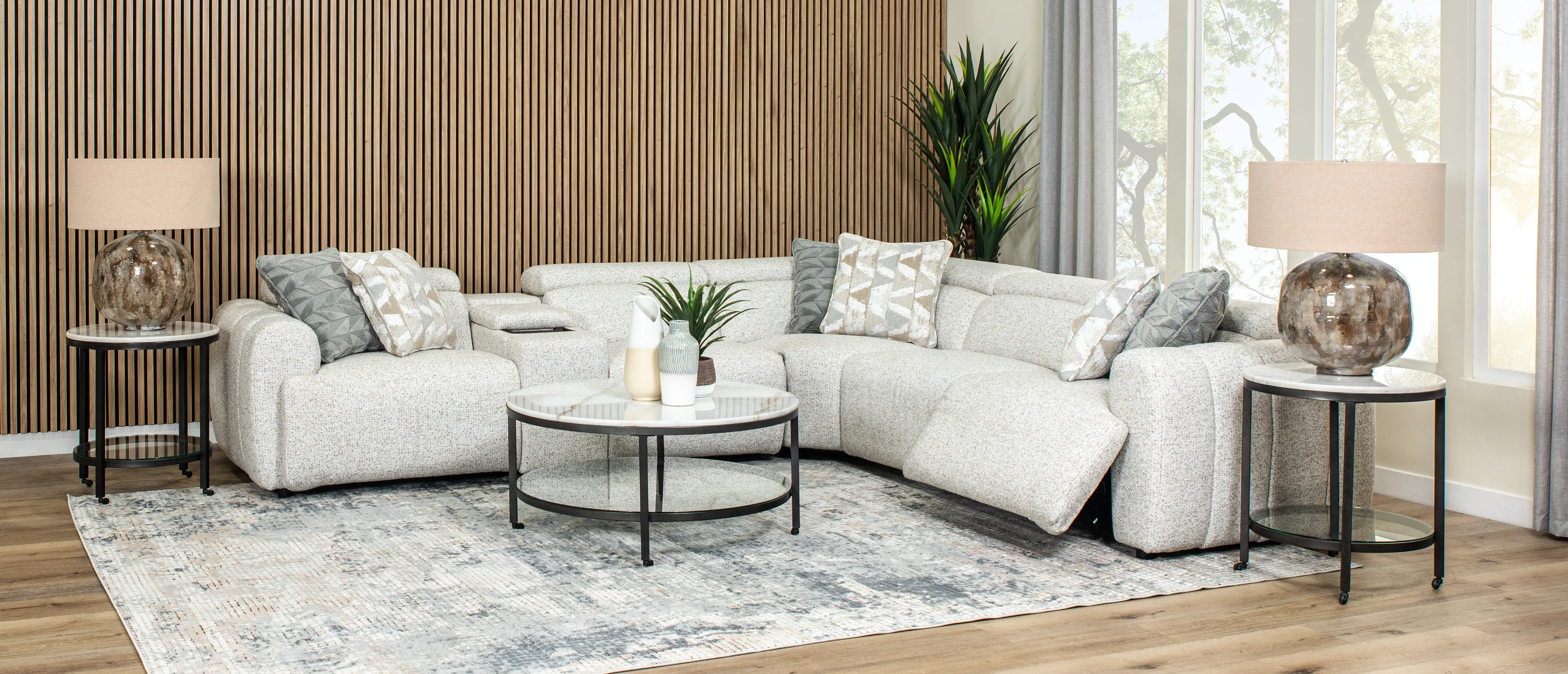 Edition Beige 6-Piece Power Reclining Sectional-2