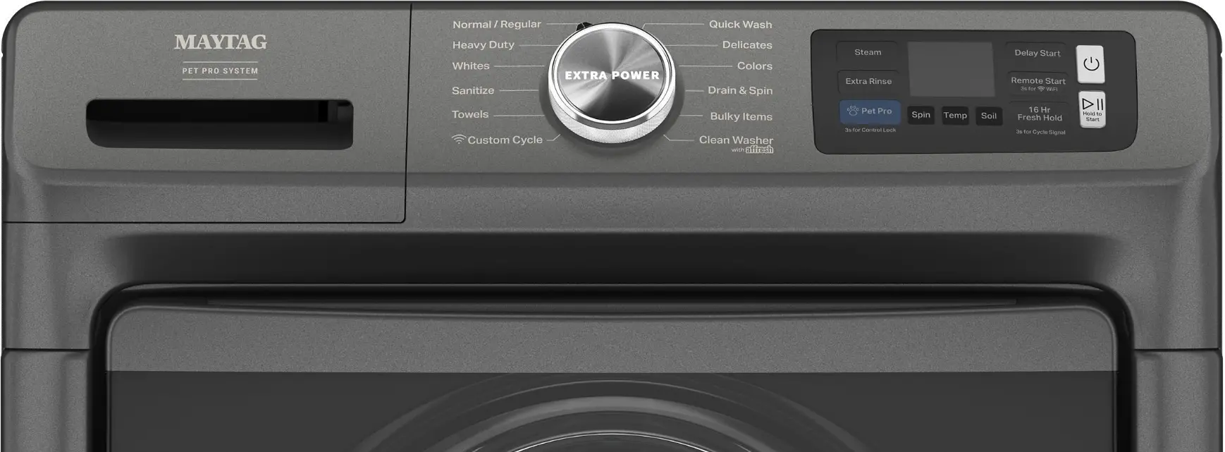 MFW7020RU Maytag 5.0 Cu Ft Smart Pet Pro Front Load Washer - Volcano Black-3
