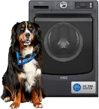 MFW7020RF Maytag 5.0 Cu Ft Smart Pet Pro Front Load Washer - Midnight Steel