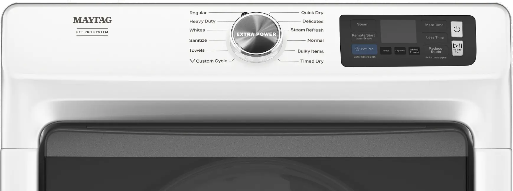 MED7020RW Maytag 7.4 Cu Ft Smart Pet Pro Electric Dryer - White-10