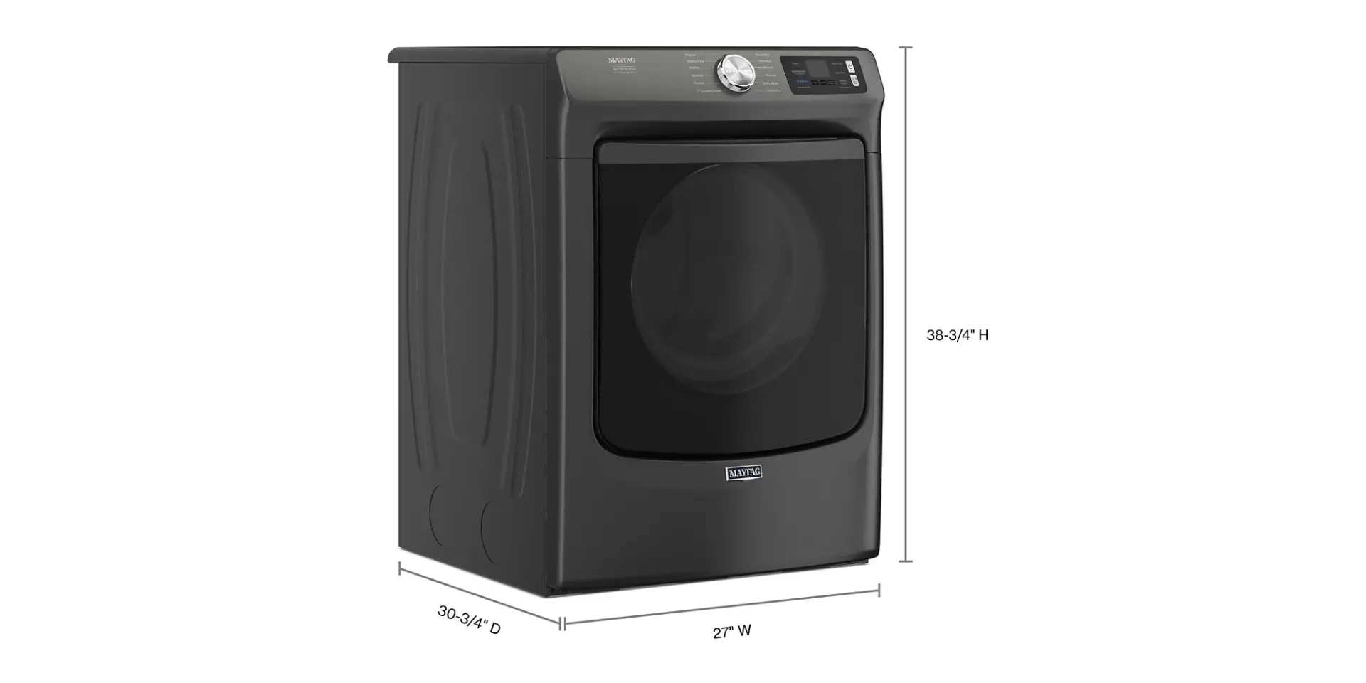 MED7020RU Maytag 7.4 Cu Ft Smart Pet Pro Electric Dryer - Volcano Black-3