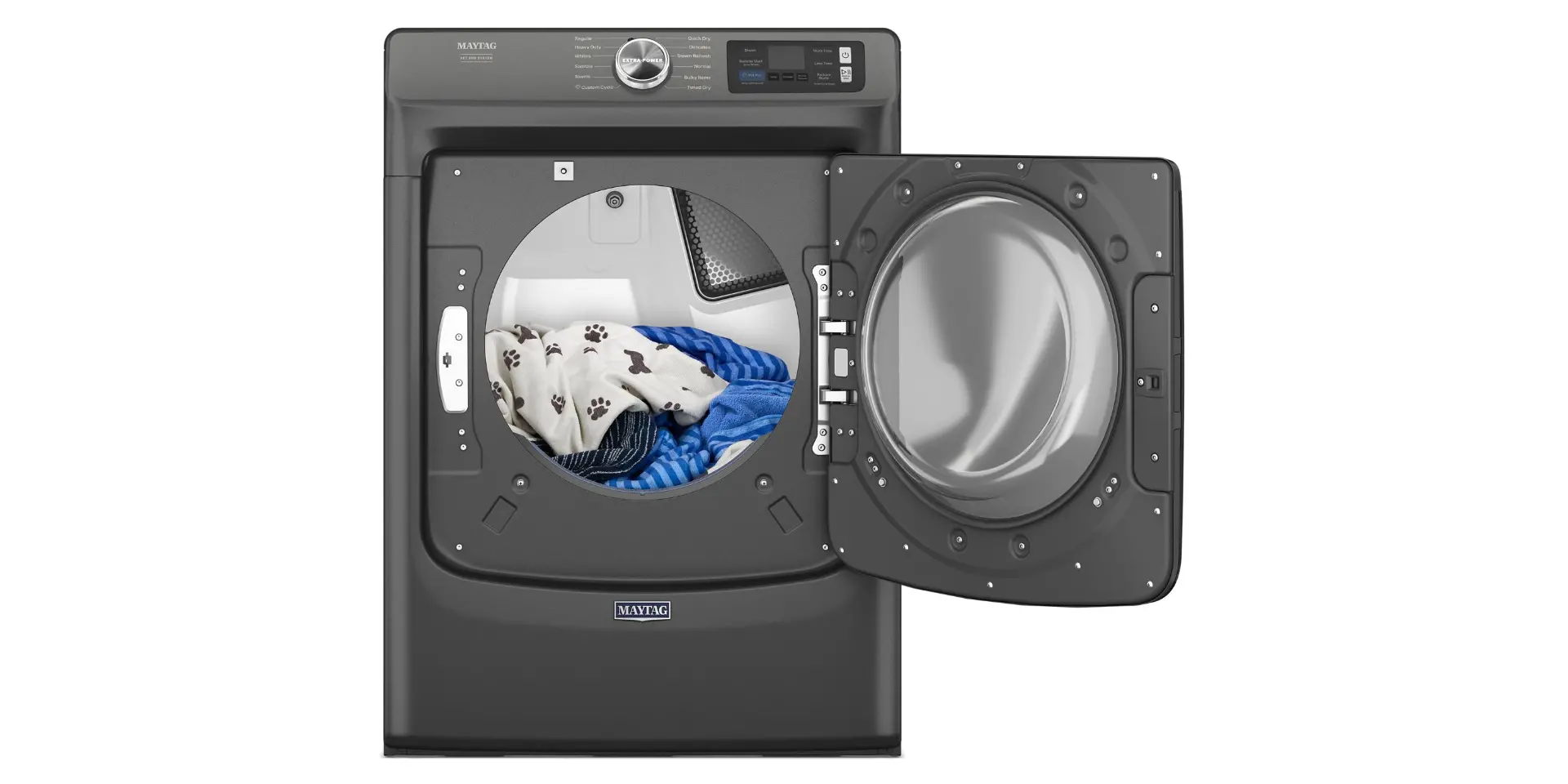 MED7020RU Maytag 7.4 Cu Ft Smart Pet Pro Electric Dryer - Volcano Black-6