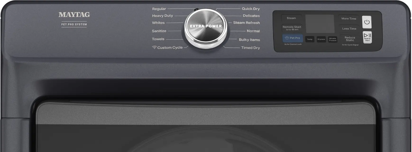 MED7020RF Maytag 7.4 Cu Ft Smart Pet Pro Electric Dryer - Midnight Steel-10