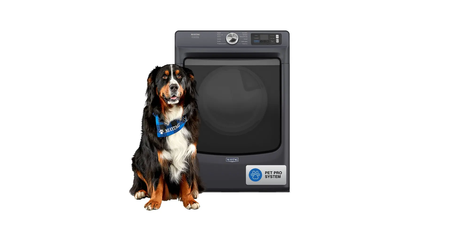 MGD7020RF Maytag 7.4 Cu Ft Smart Pet Pro Gas Dryer - Midnight Steel-1