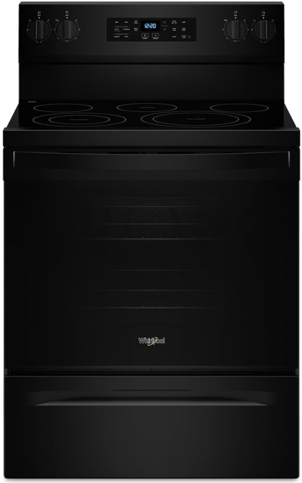 Whirlpool 5.3 Cu Ft Single Oven Electric Range - Black