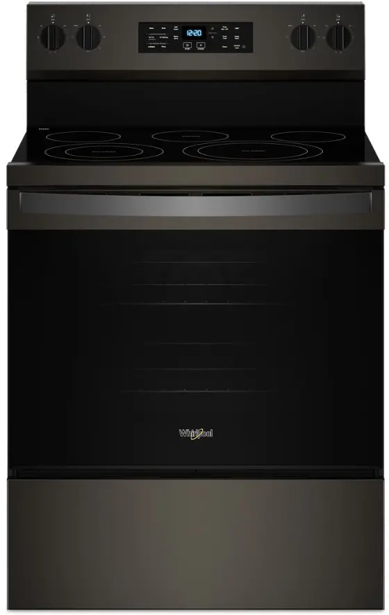 WFES5030RV Whirlpool 5.3 Cu Ft Single Oven Electric Range - Black Stainless Steel-1