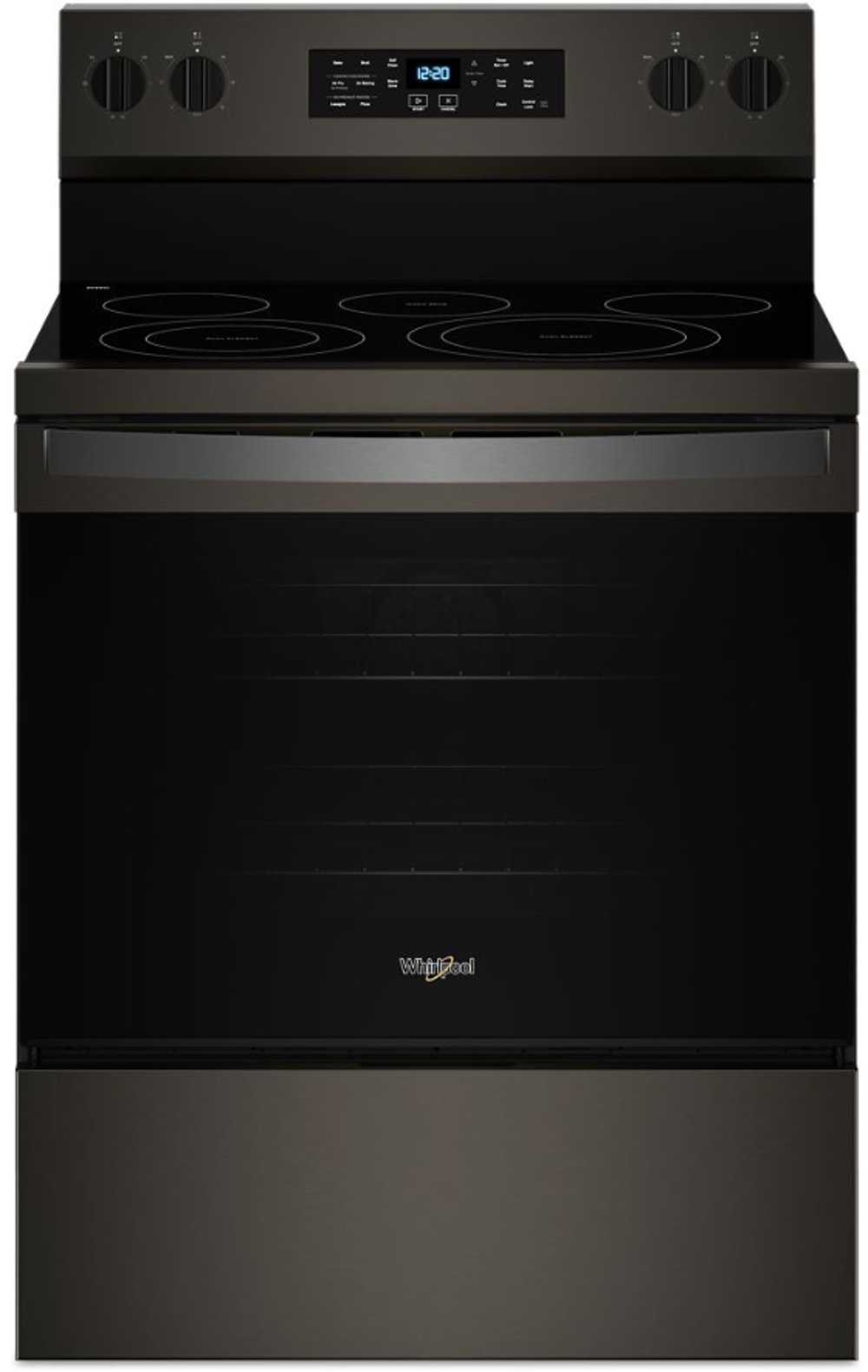 Whirlpool 5.3 Cu Ft Single Oven Electric Range - Black Stainless Steel