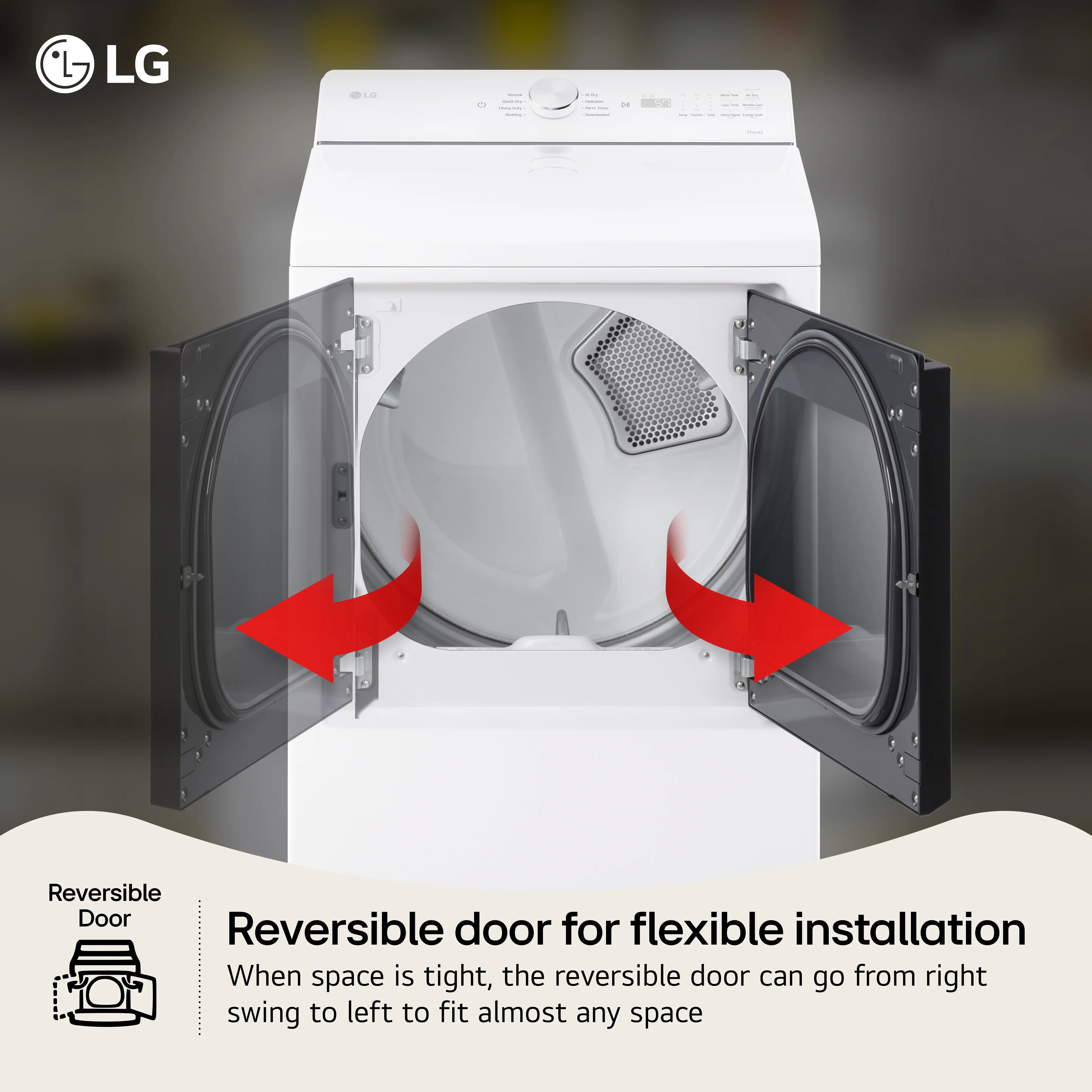 DLG8201W LG 7.3 Cu Ft Gas Dryer - White-3