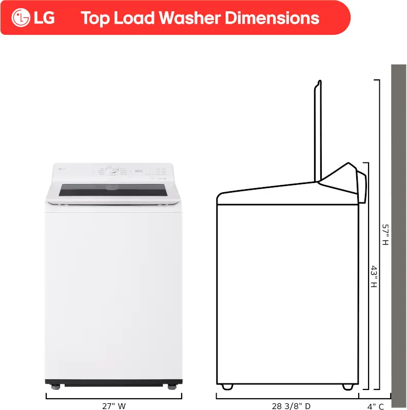 WT8205CW LG 4.8 Cu Ft Top Load Washer with Agitator - White-4