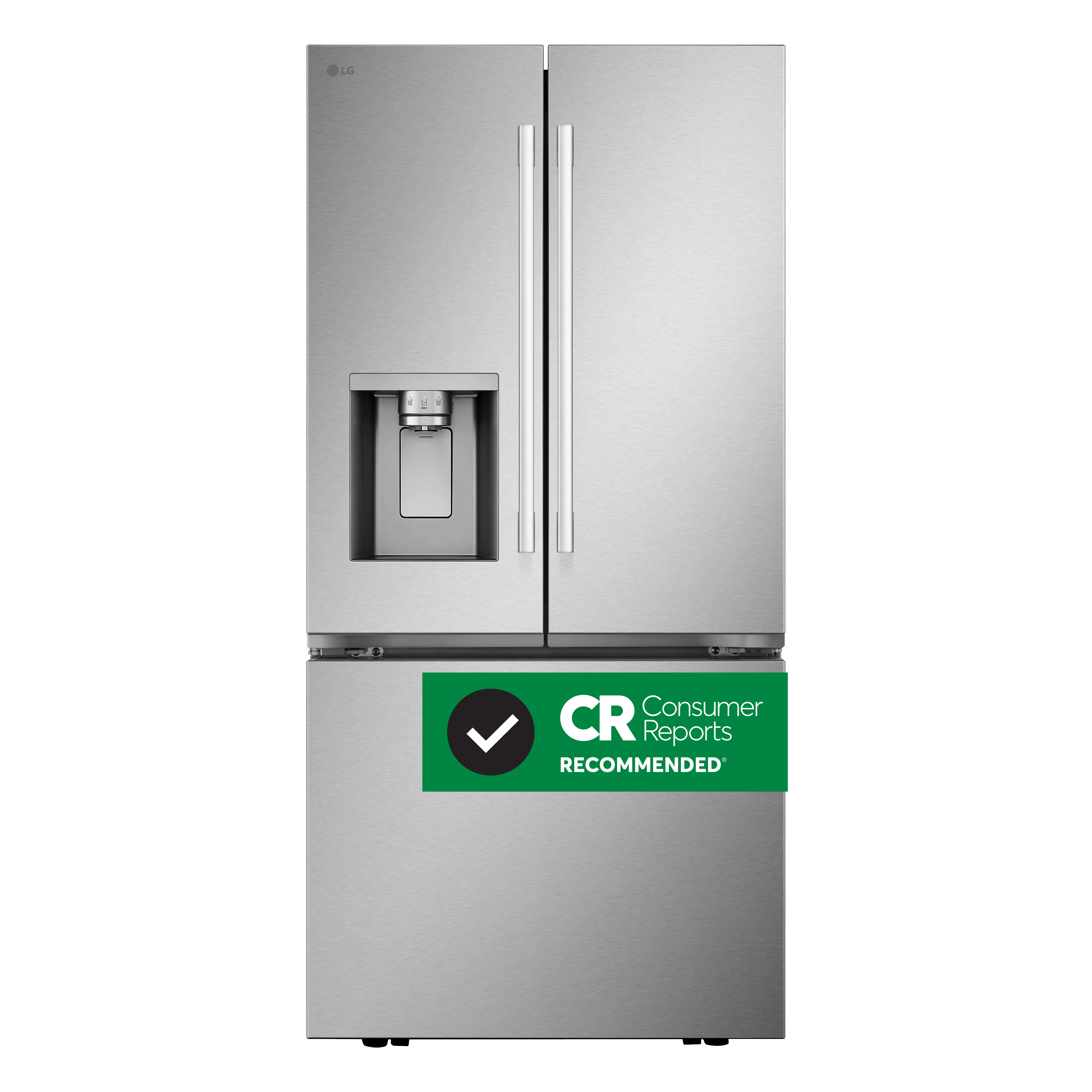 LF25H6330S LG 25.4 Cu Ft French Door Refrigerator - Stainless Steel-2