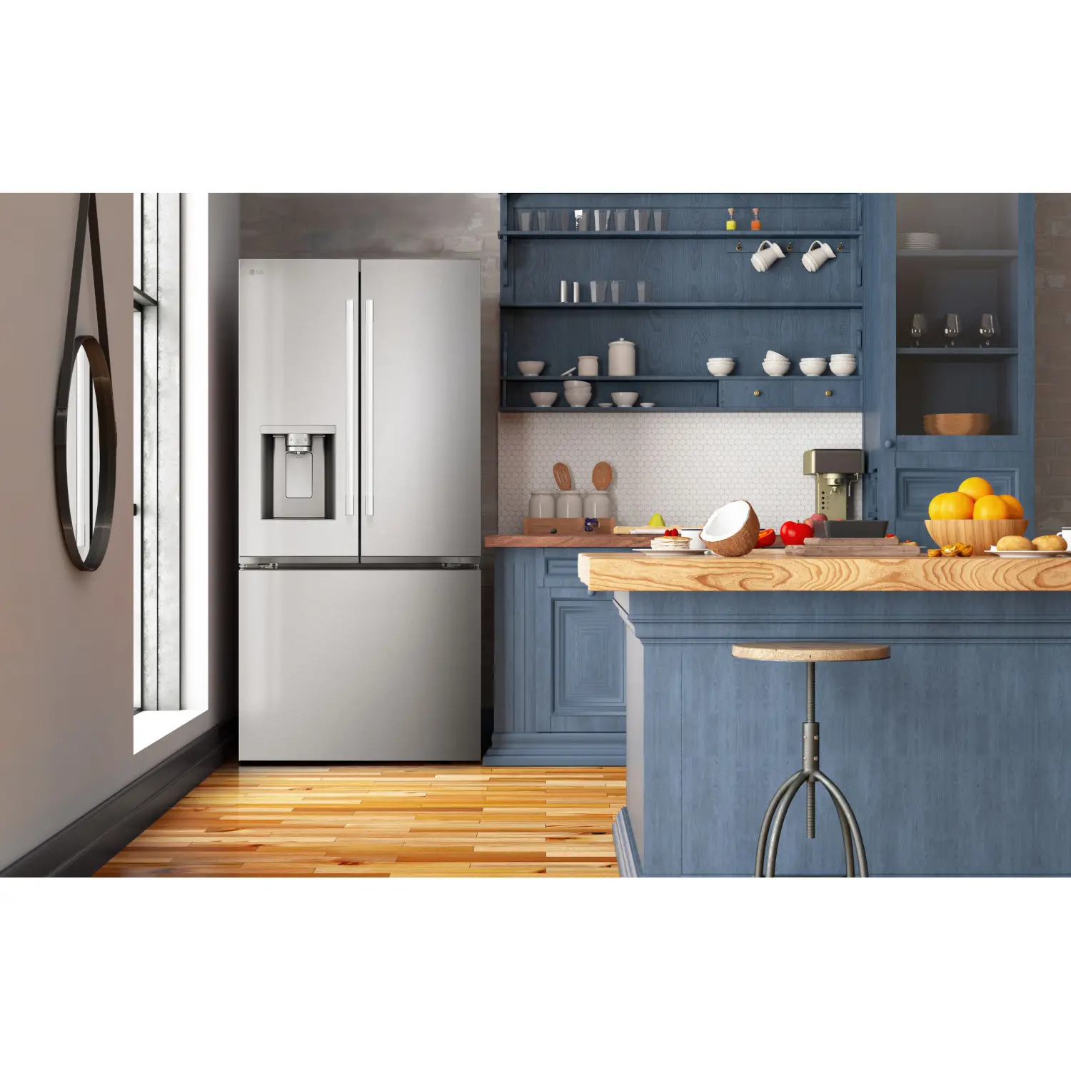 LF25H6330S LG 25.4 Cu Ft French Door Refrigerator - Stainless Steel-4
