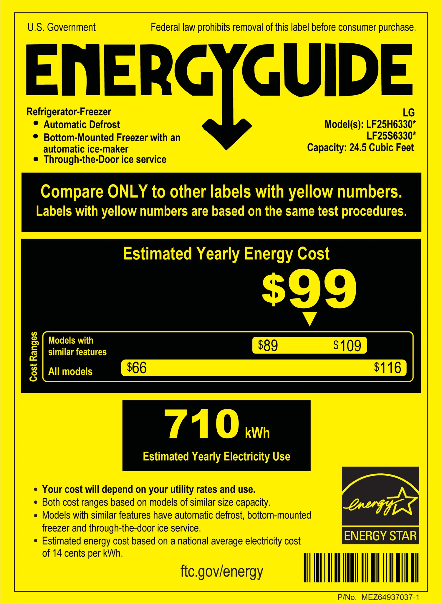 LF25H6330D LG 24.5 Cu Ft French Door Refrigerator - Stainless Steel-20