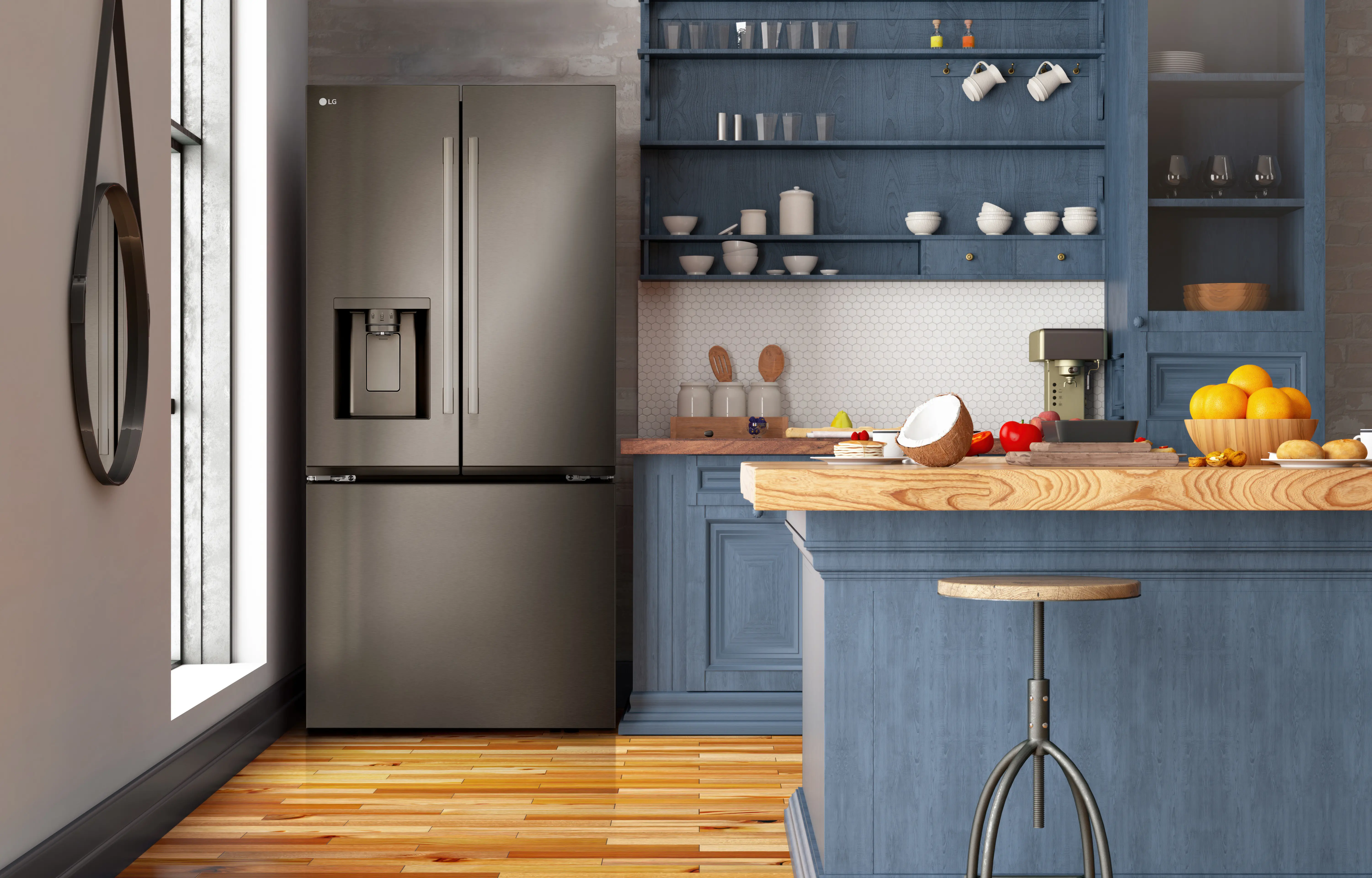 LF25H6330D LG 24.5 Cu Ft French Door Refrigerator - Stainless Steel-4